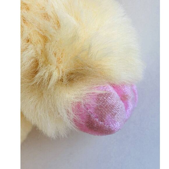 Rare Vintage TB Trading Co Yellow Elephant Trunk Pink Bow Creature Huggable 13" - Picture 9 of 12